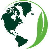 New Recycling logo — green globe with a leaf